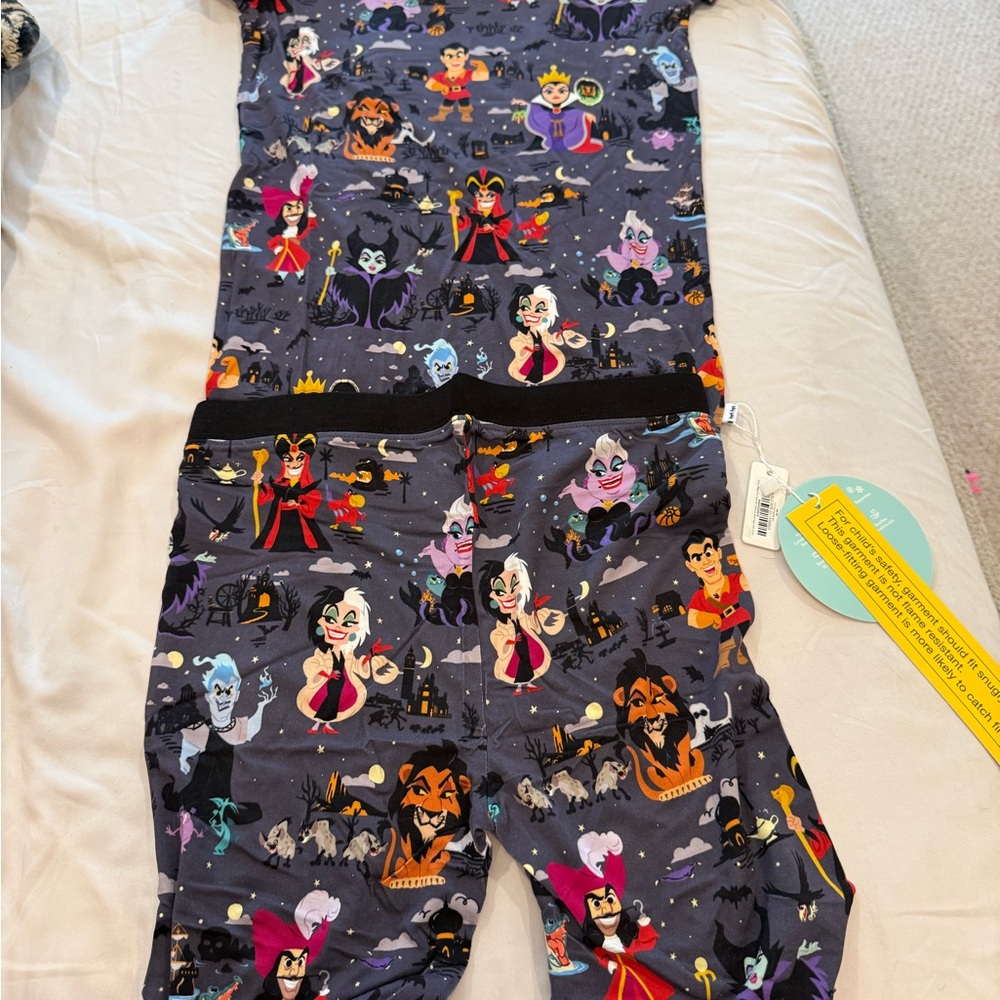 Little Sleepies Navy Disney Villains Print Pajama Set